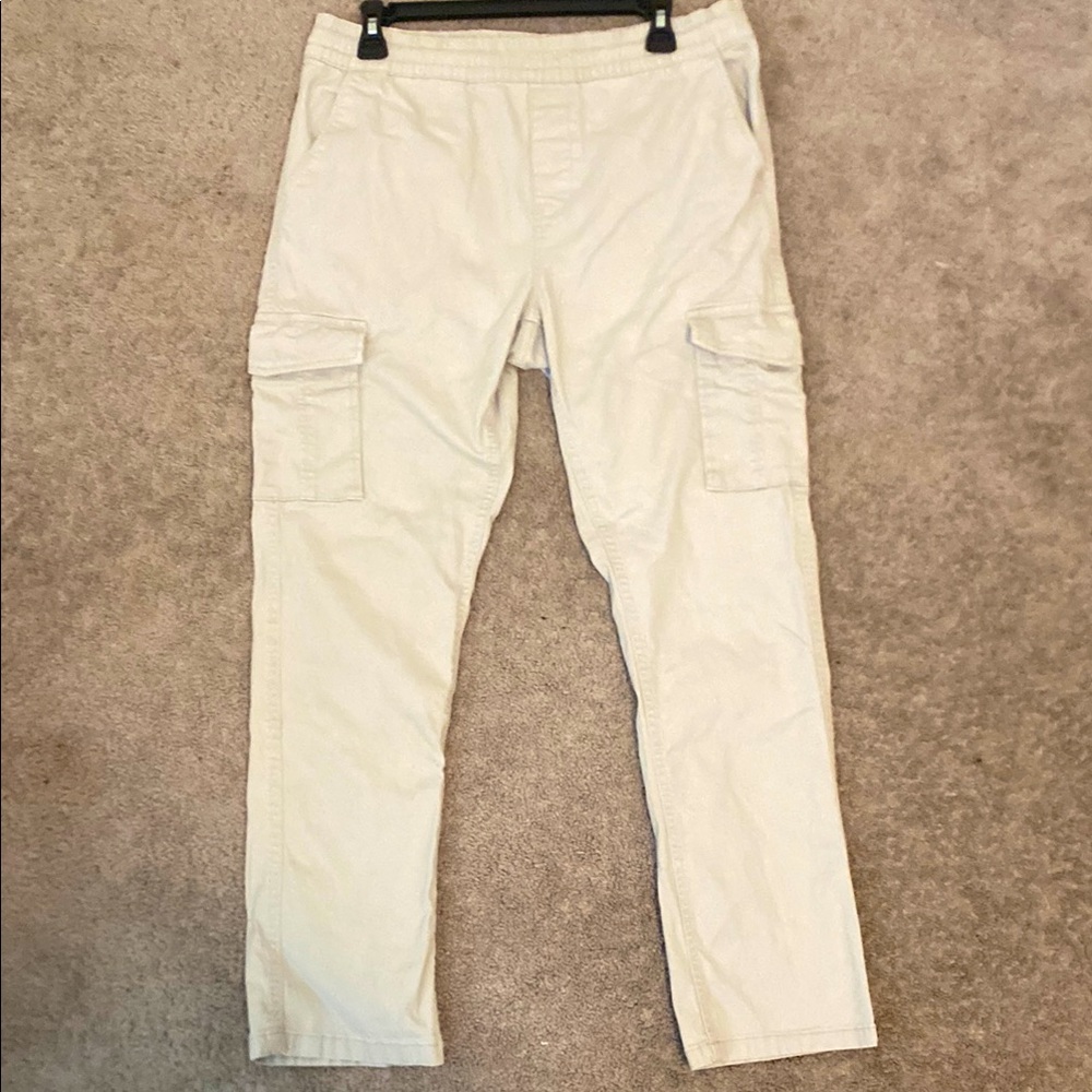 Men's Cream Cargo Pants